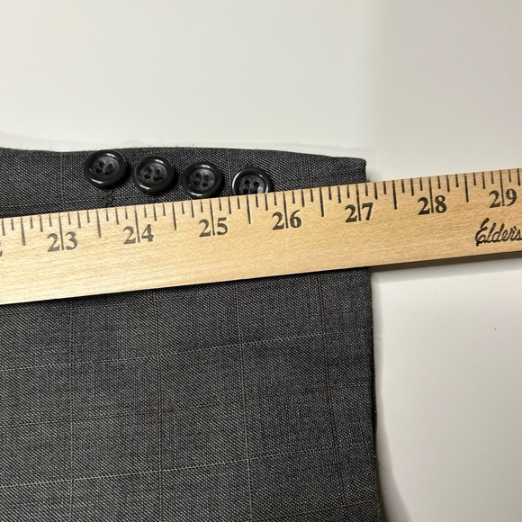 Vince Glen Plaid Suit Men’s 48L Designed In Italy Gray Pants 43 Easily Tailored - Picture 12 of 16
